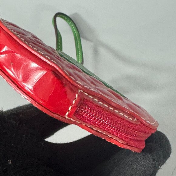 Vintage Coach Signature Red Apple Coin Purse Patent Leather Wristlet - Picture 14 of 14